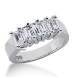 5 Stone Emerald Cut Diamond Band 